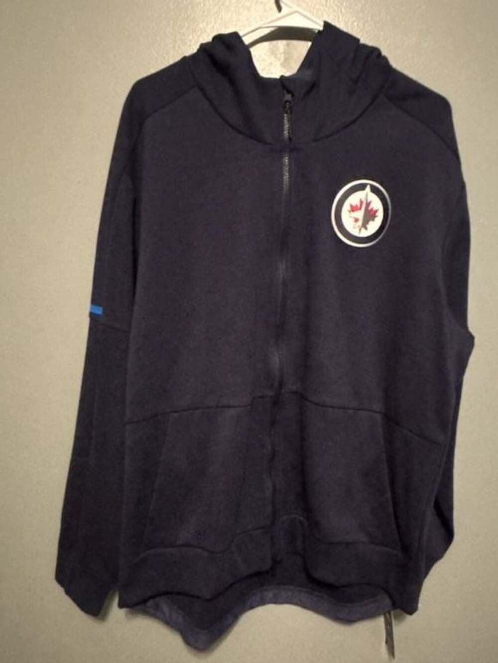 Adidas Winnipeg Jets Z.N.E. NHL Full-Zip Hoodie Navy XL